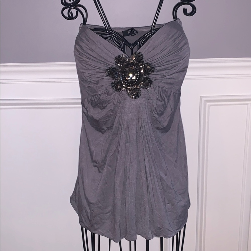Strapless Sky top